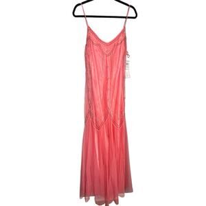 NWT Coral Beaded Ballgown Size 14